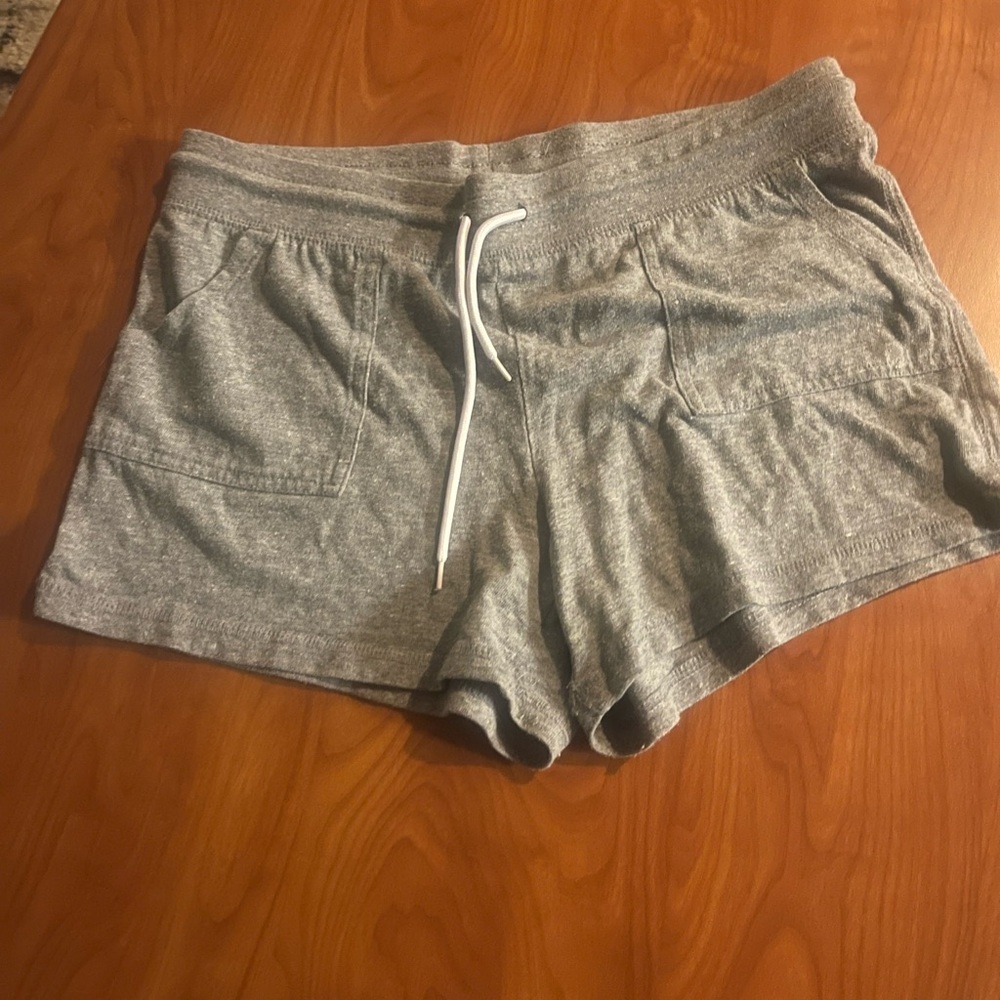 Women’s Gray Casual Drawstring Lounge Shorts